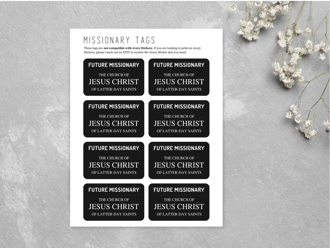 Lds Missionary Tag Template Pdf Future