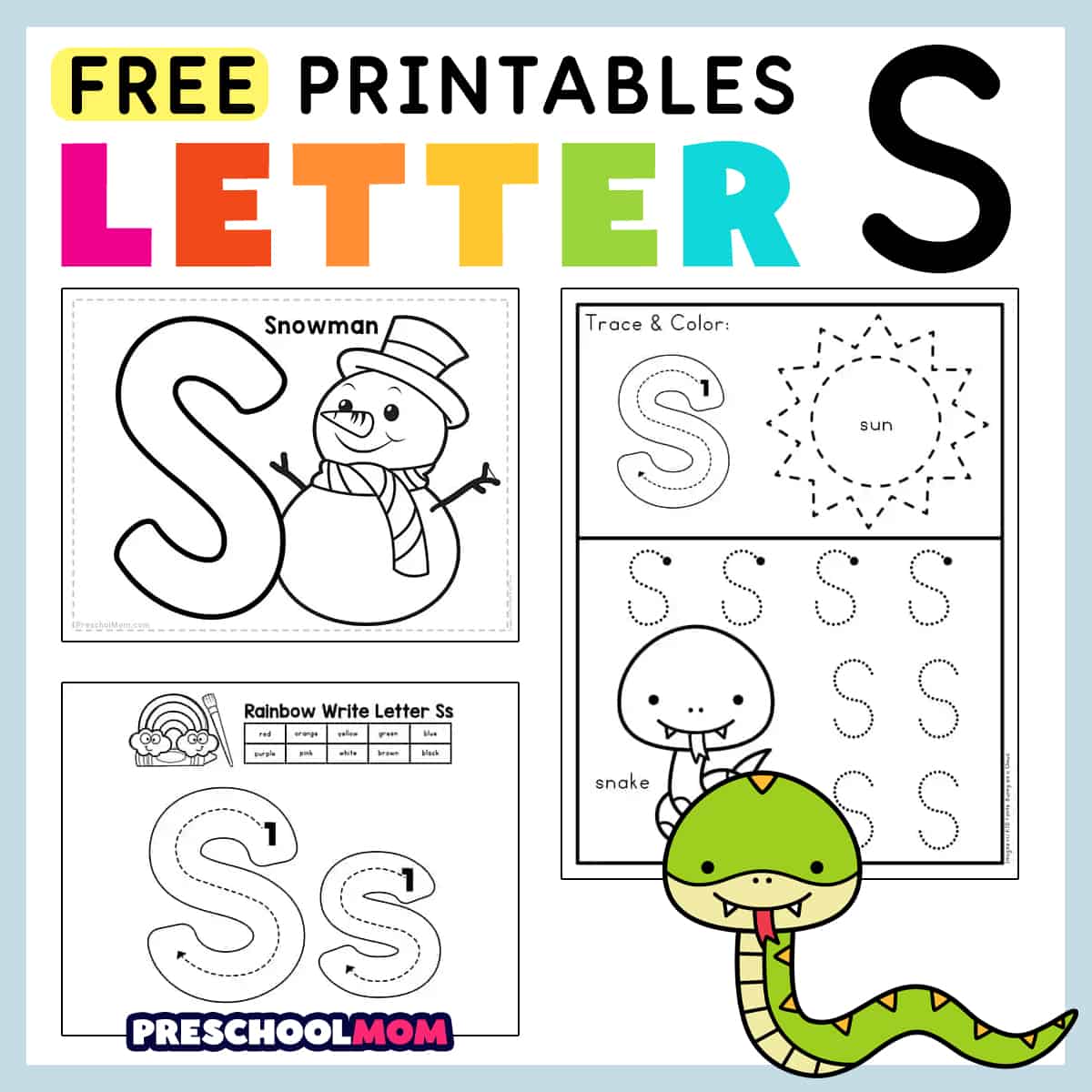 Letter S Preschool Printables
