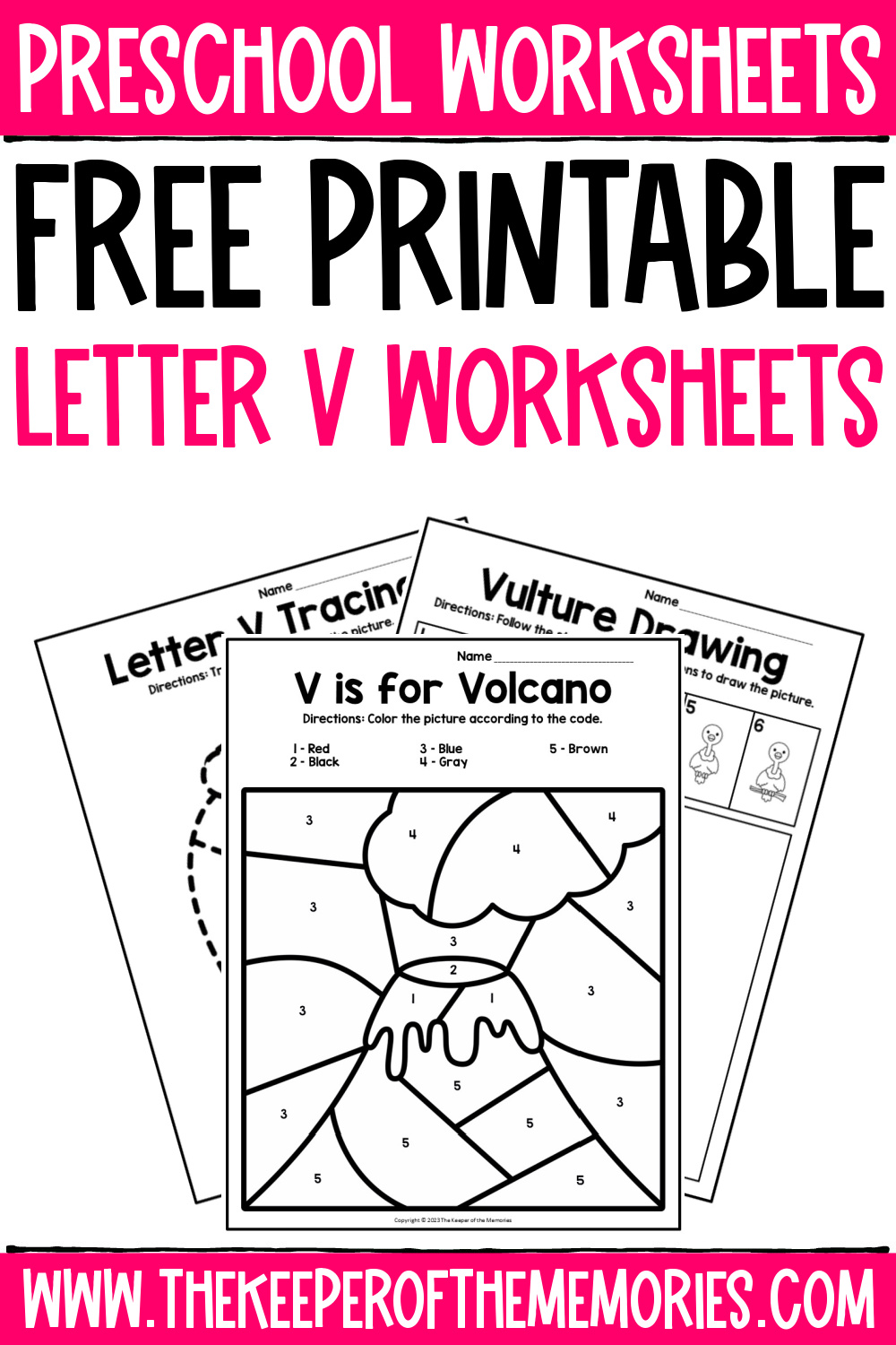 Letter V Worksheets