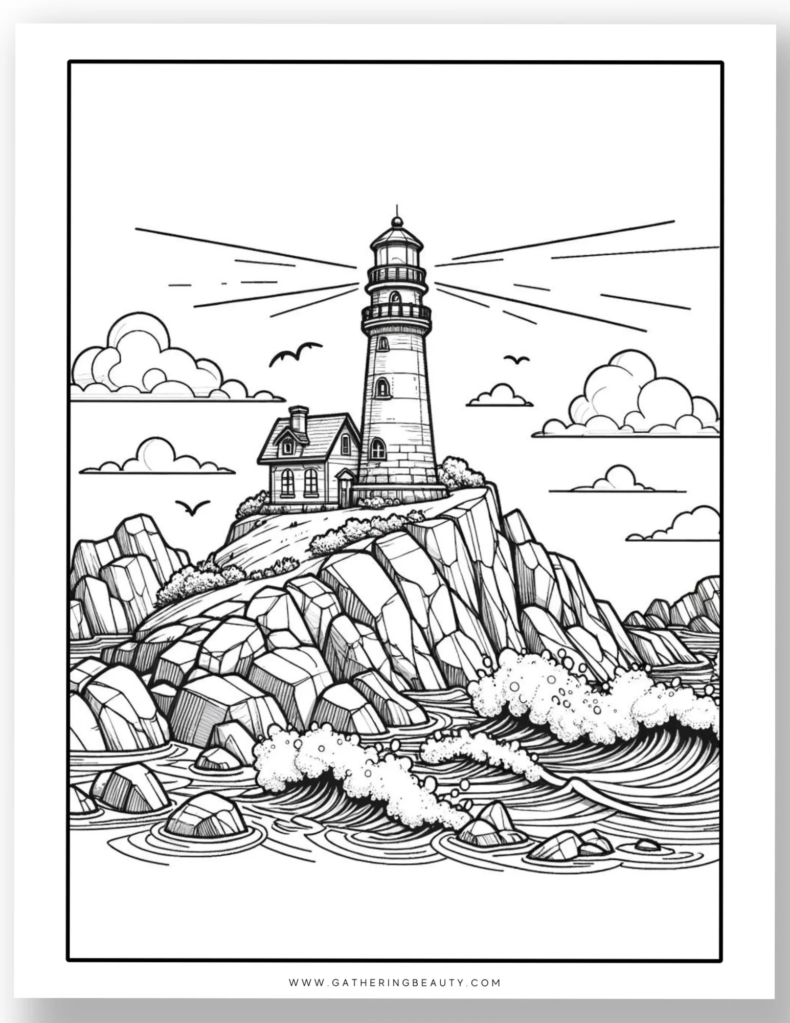 Lighthouse Colouring Pages Free Printable