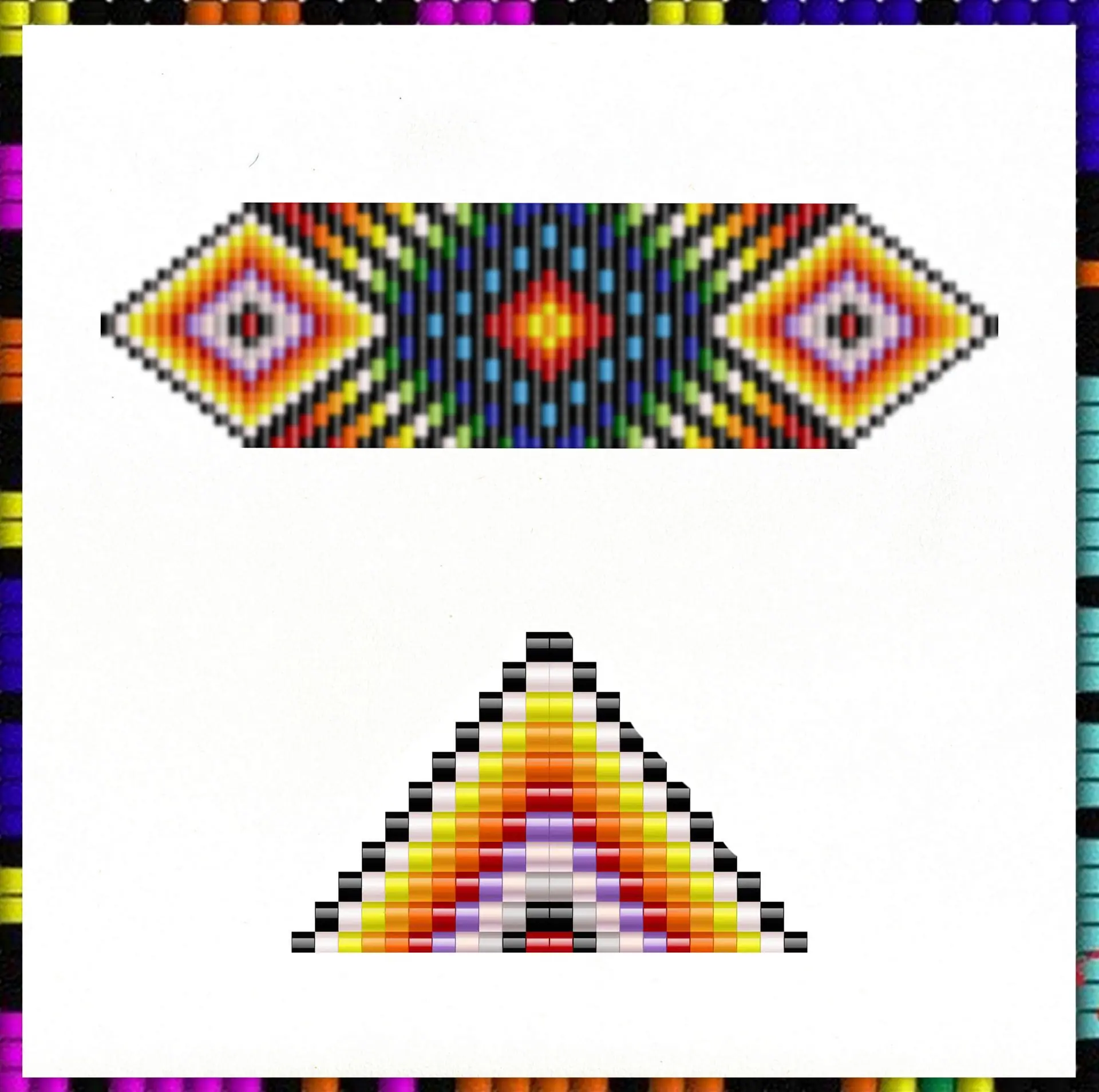 Loom Bead Bracelet Pattern Rainbow Pdf File