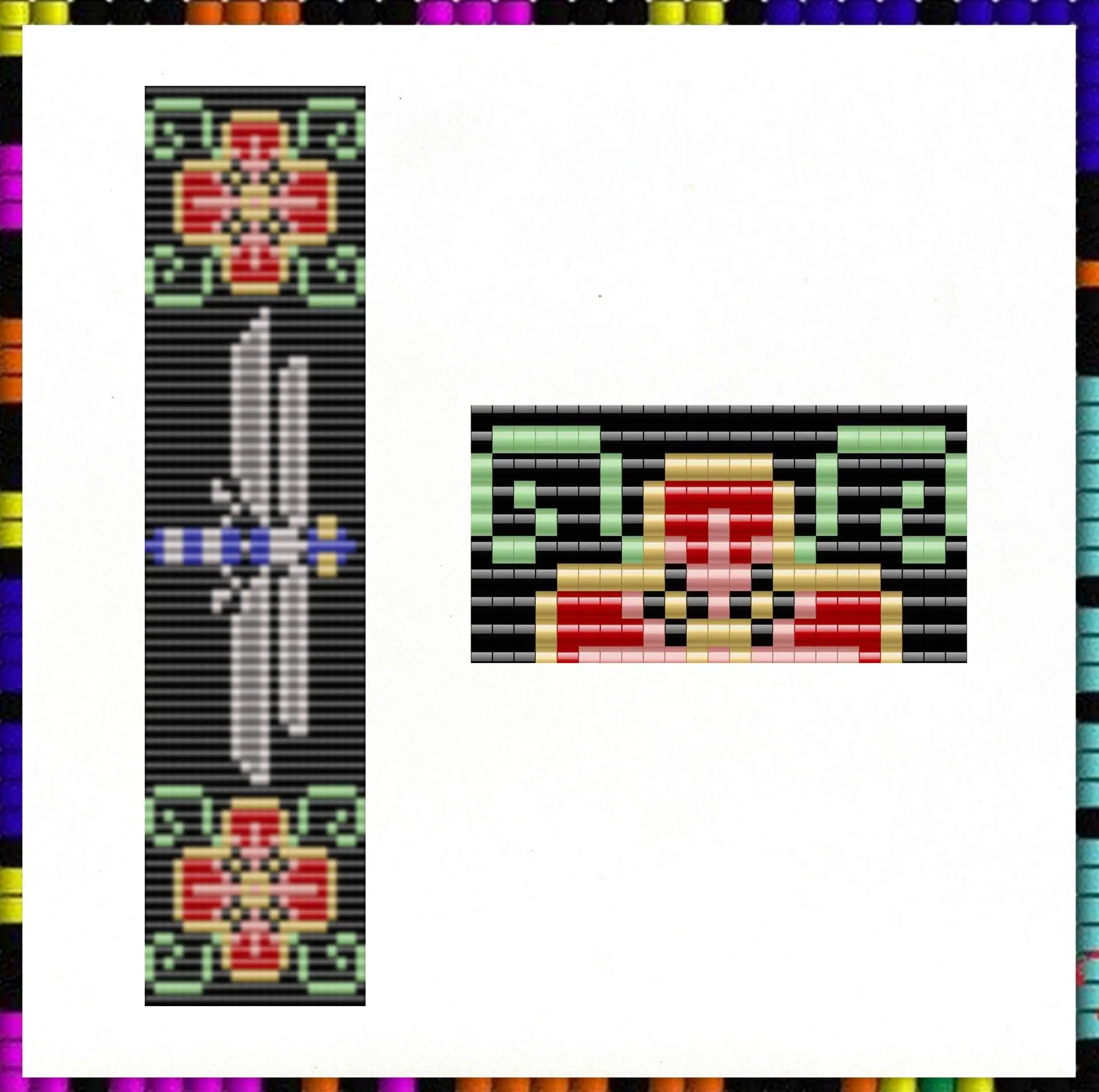 Loom Stitch Bead Bracelet Pattern Dragonfly