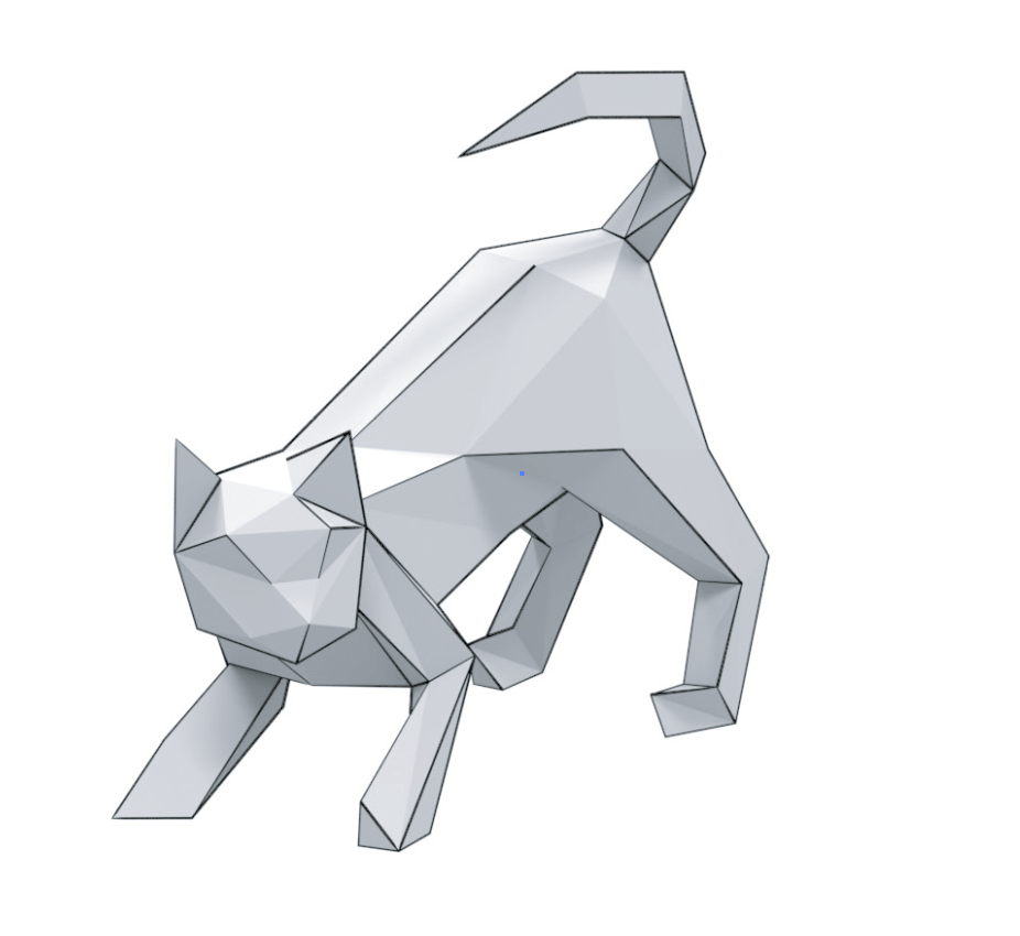 Low Poly Cat 3d Papercraft