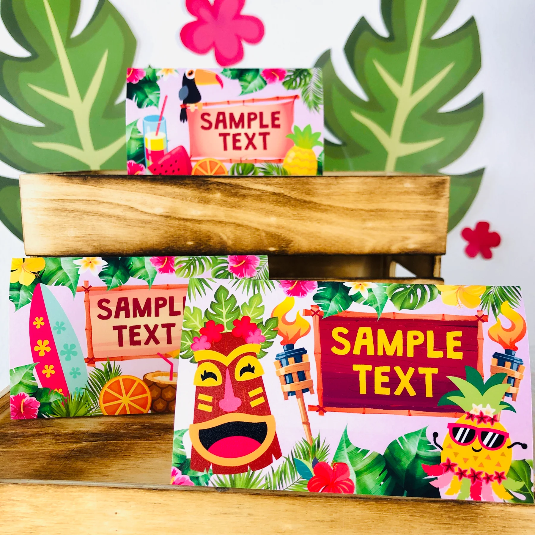 Luau Food Labels Printable