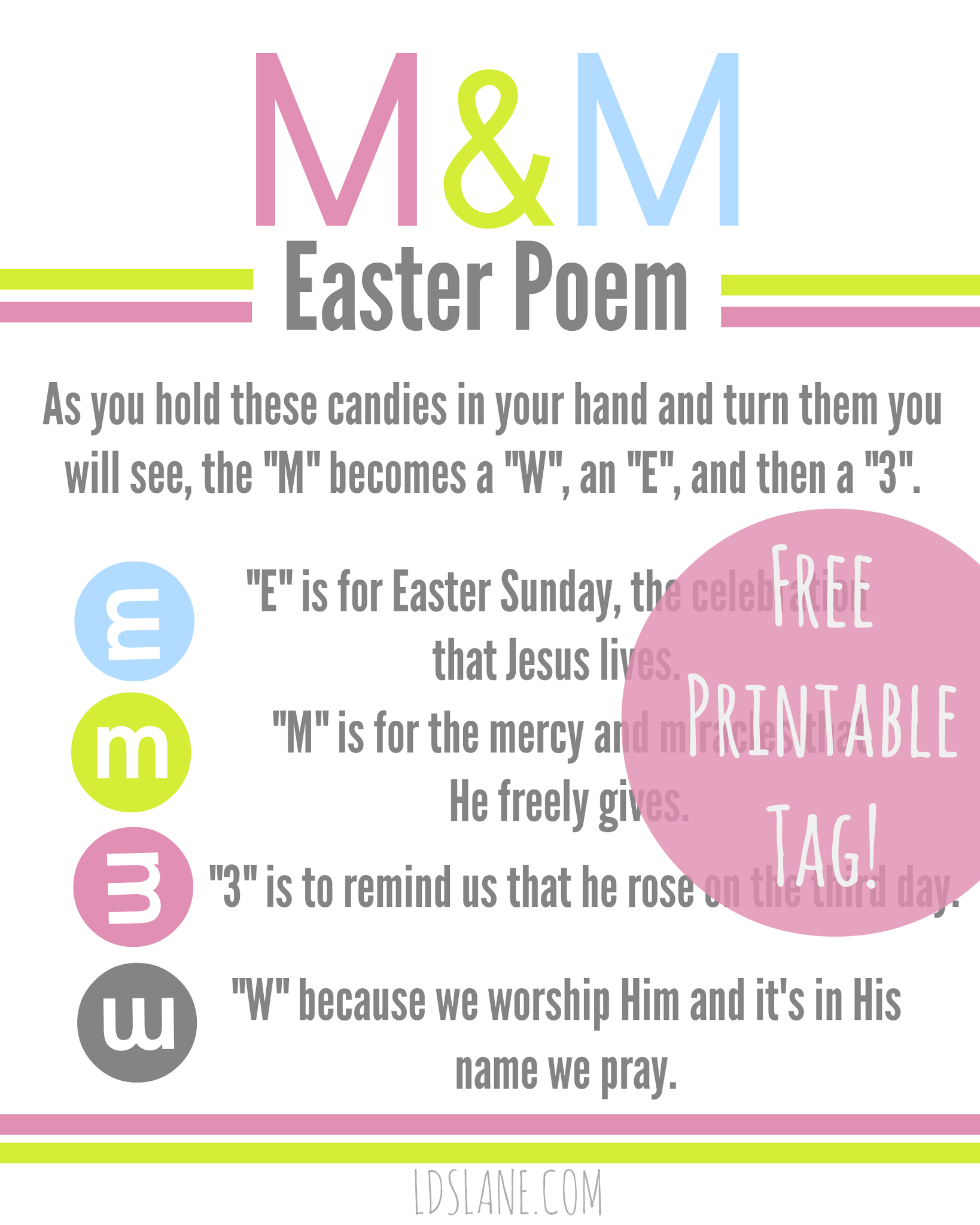 M Easter Poem Printable