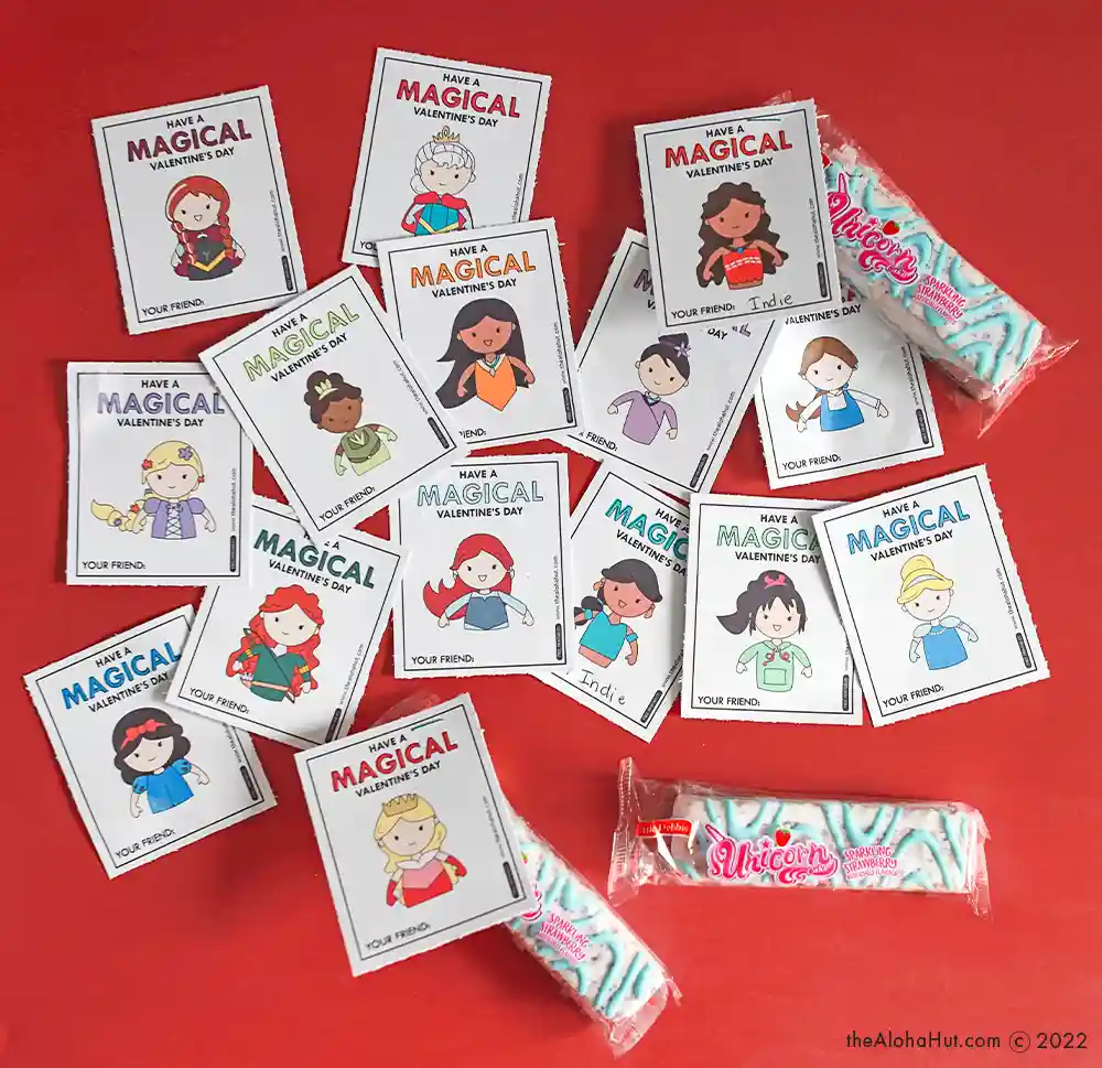 Magical Disney Princess Valentines Day Cards Free Printable