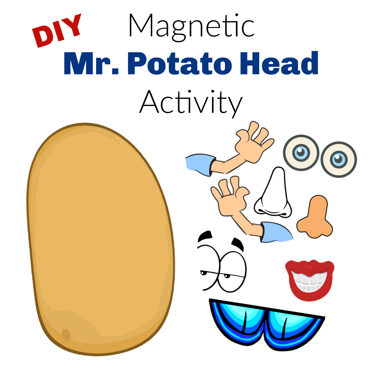 Magnetic Mr Potato Head Printable