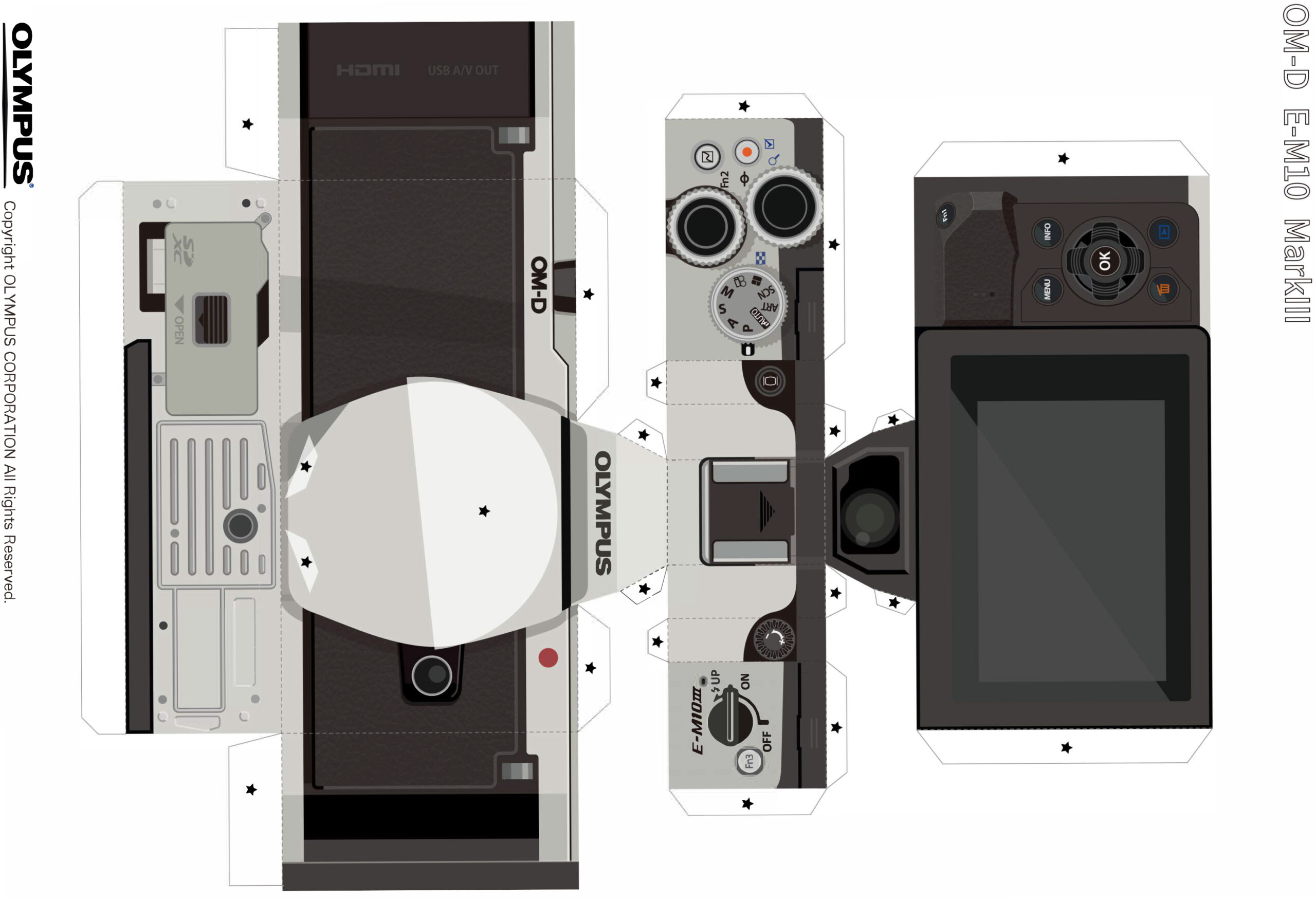 Make A Life Size Papercraft Olympus Camera And Lens