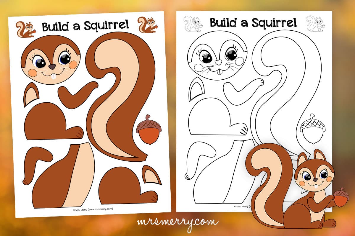 Make A Squirrel Craft Squirrel Template Printable