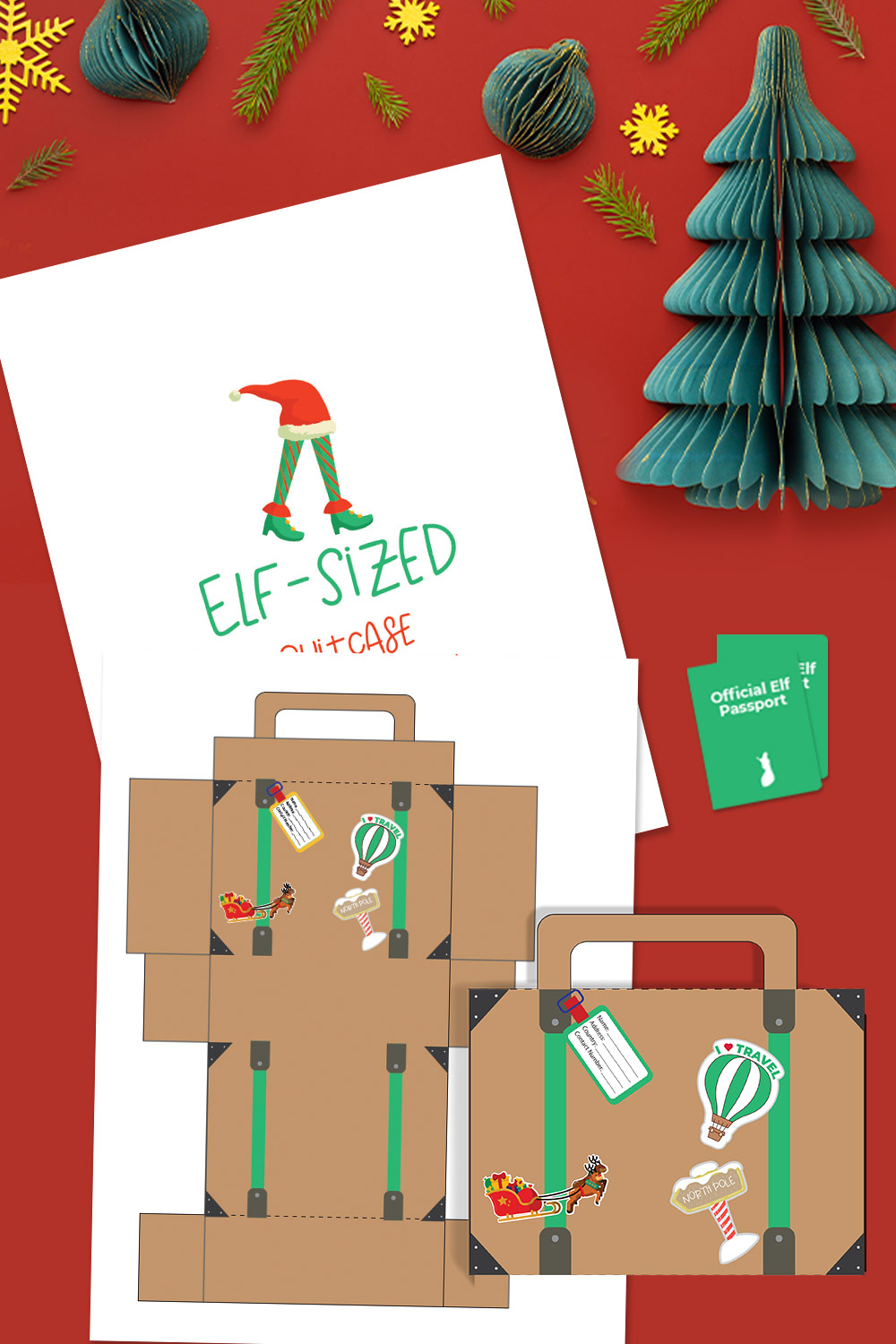 Make Your Own Elf Sized Suitcase And Passport