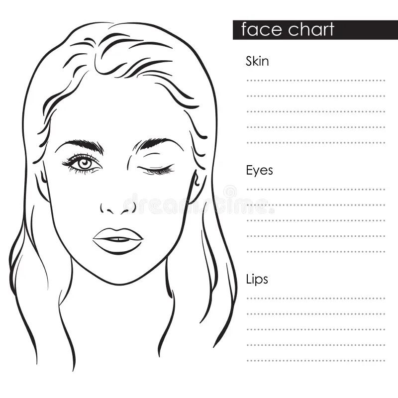 Makeup Artist Face Chart Makeup Artist Face Chart