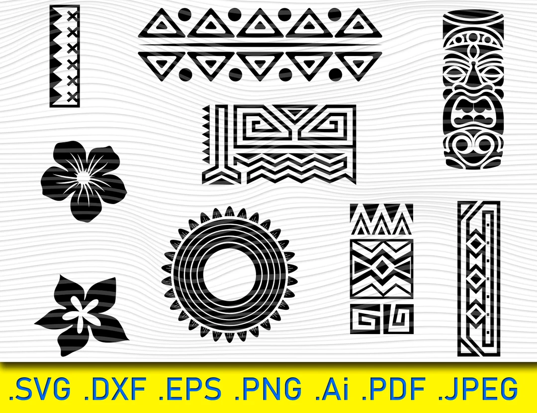 Maori Polynesian Tattoo Stencil Tribal