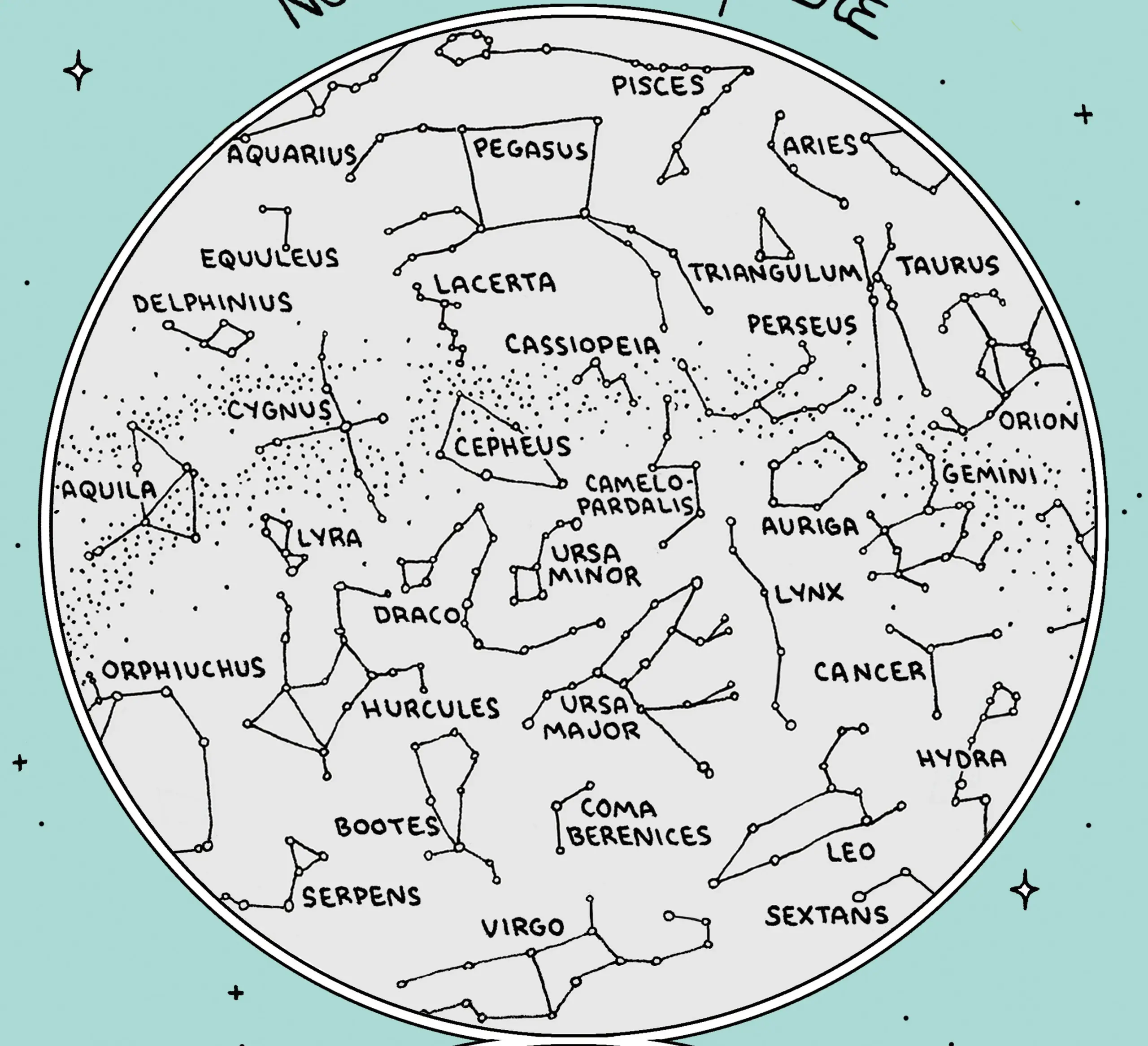 Map Of The Constellations Star Chart