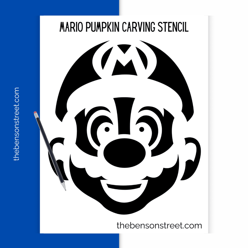 Mario Pumpkin Stencil Printable