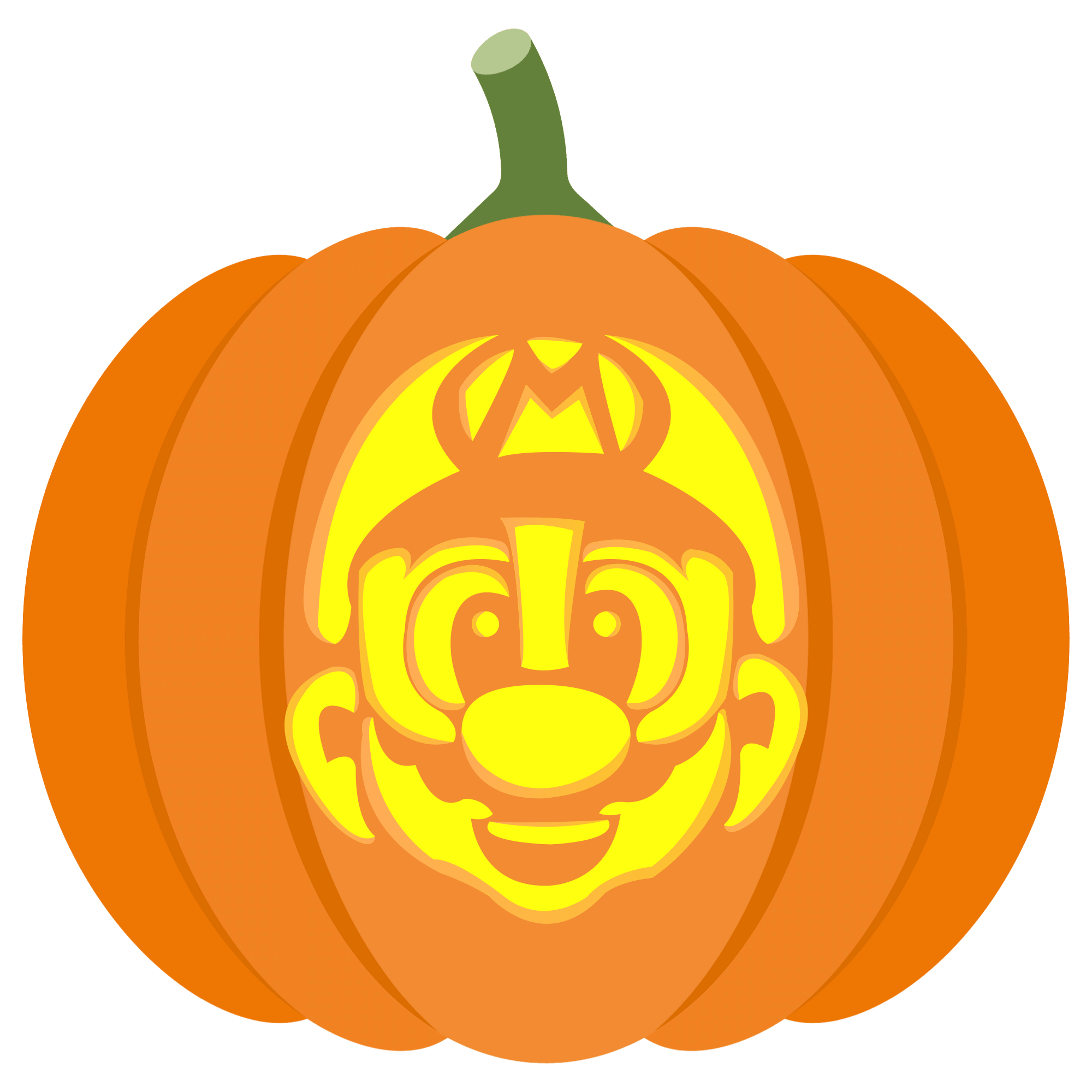 Mario Pumpkin Stencil