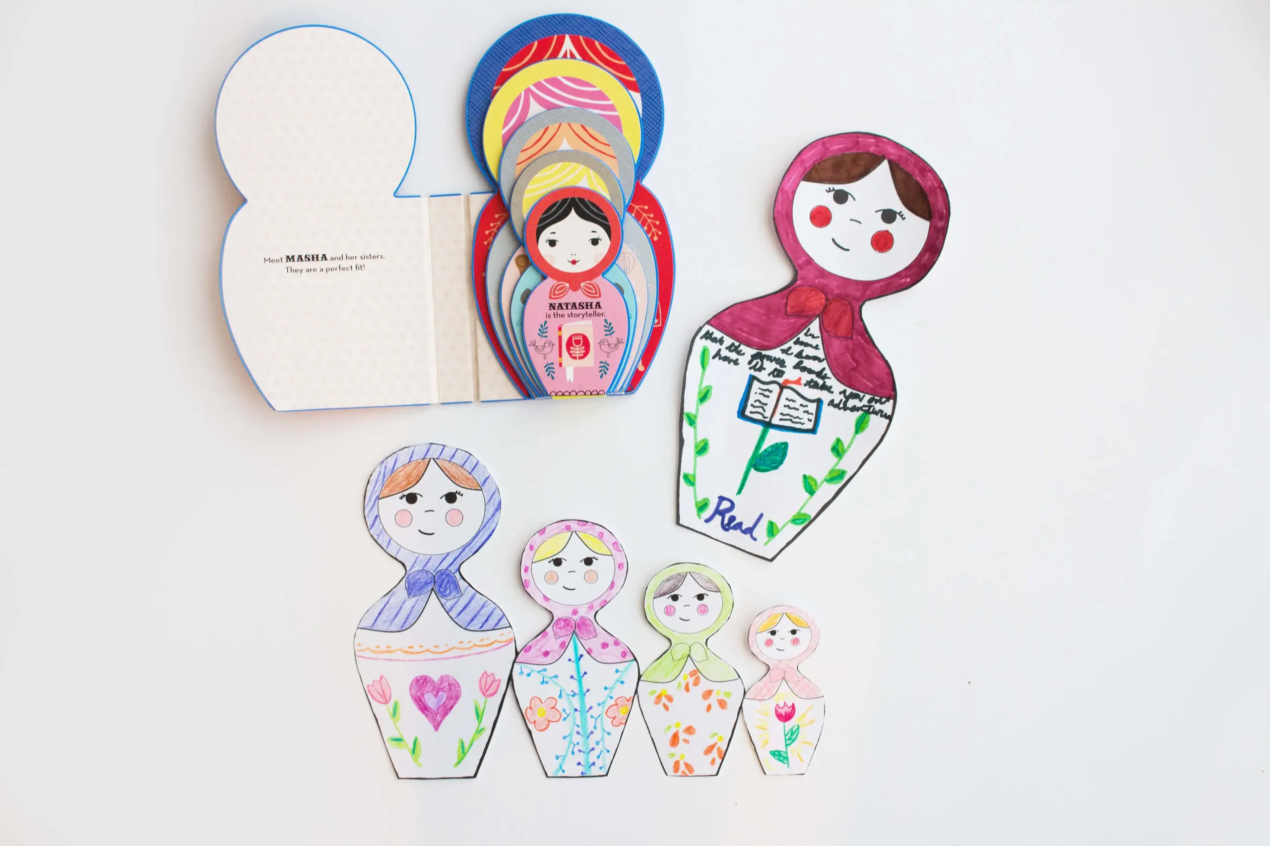 Masha Sisters Diy Russian Doll Craft Printables