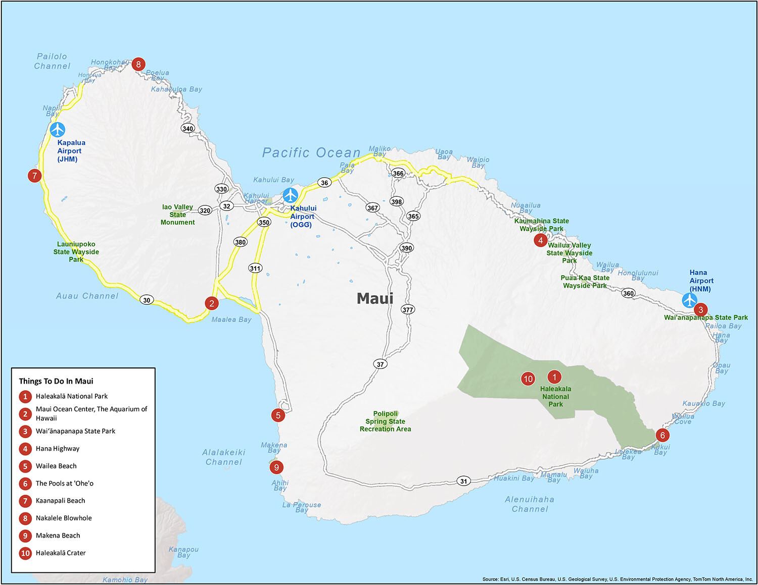 Maui Map Hawaii