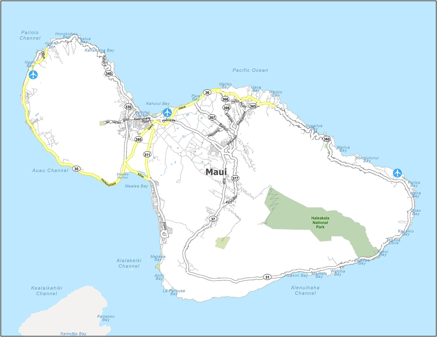 Maui Map Hawaii