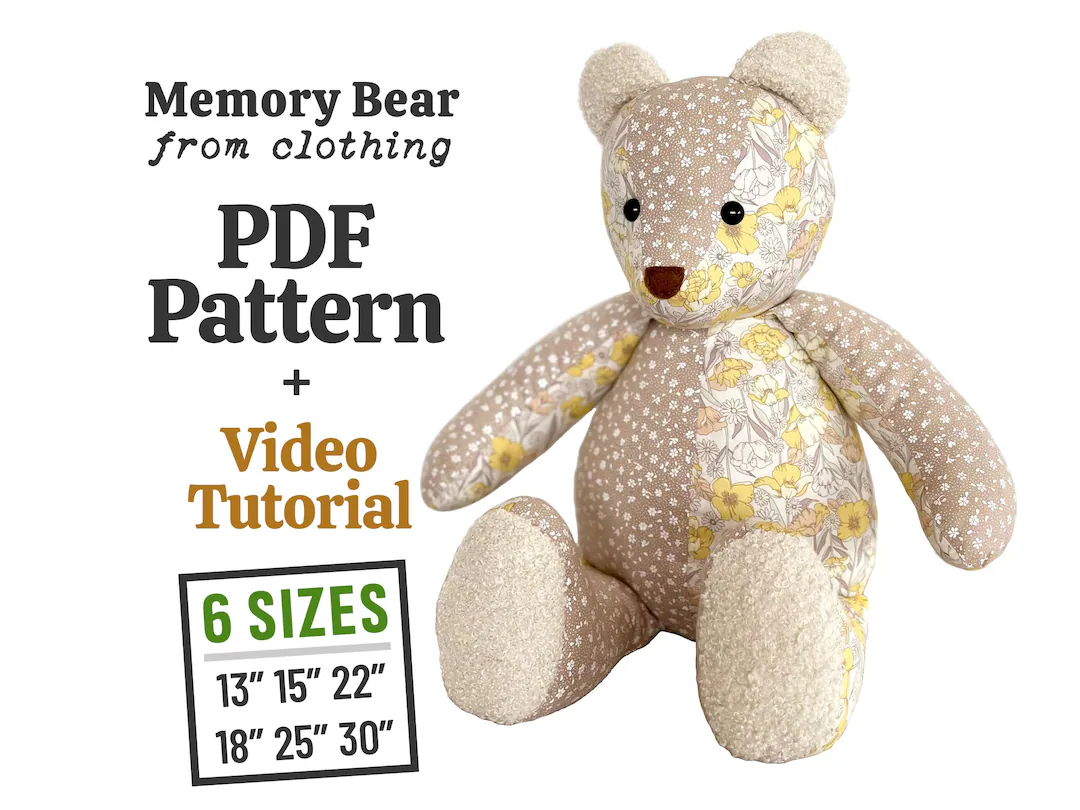 Memory Bear Pattern Keepsake Bear Memory Memory Bear Pattern Keepsake Bear Memory