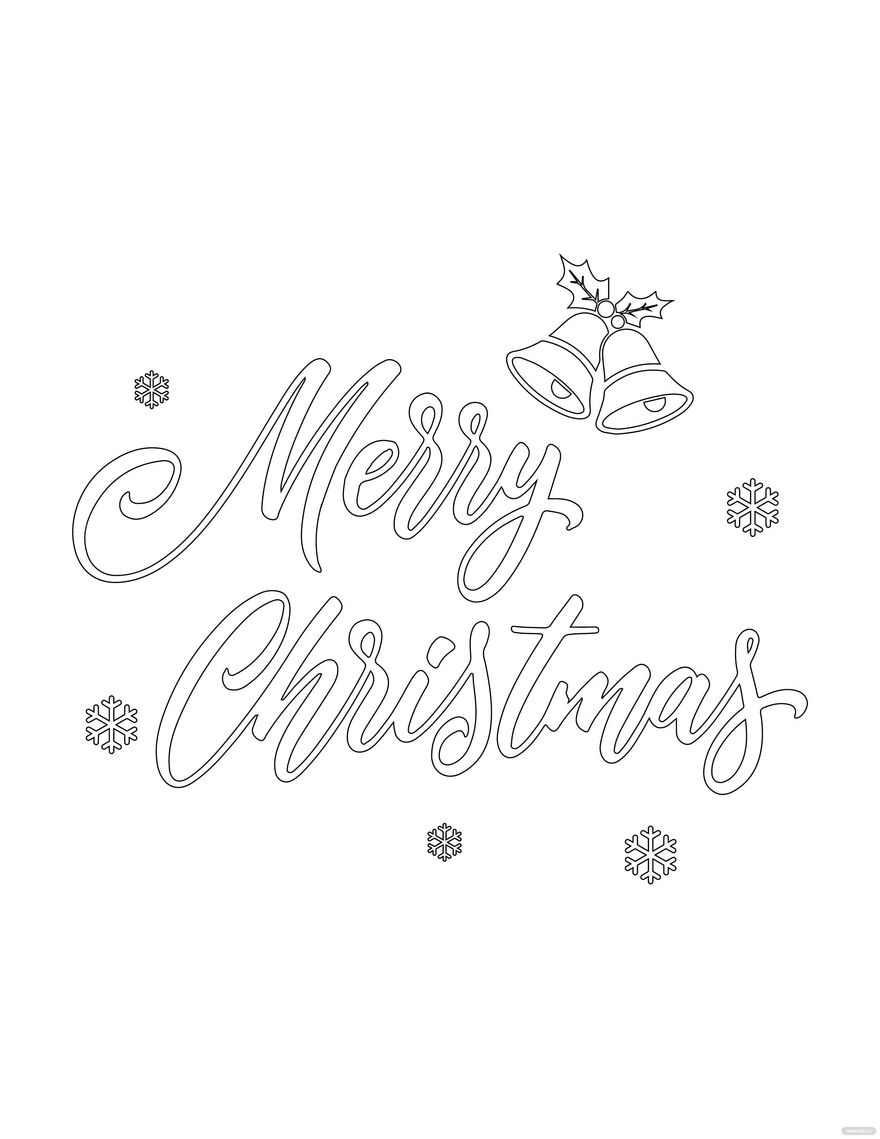 Merry Christmas Coloring Page