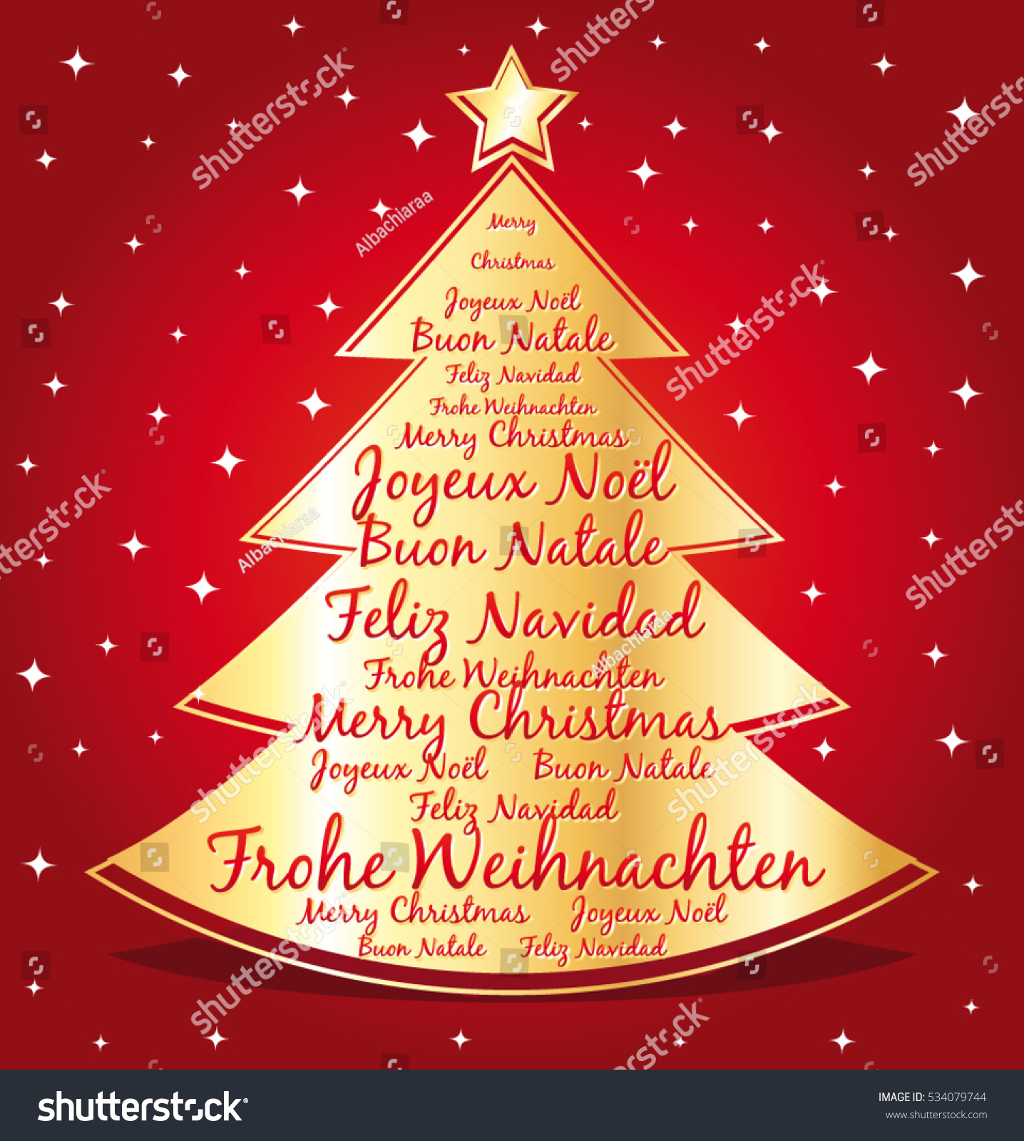 Merry Christmas Different Languages Vector Greeting 534079744 Merry Christmas Different Languages Vector Greeting 534079744