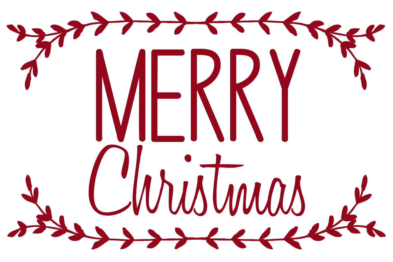 Merry Christmas Wreath And Free