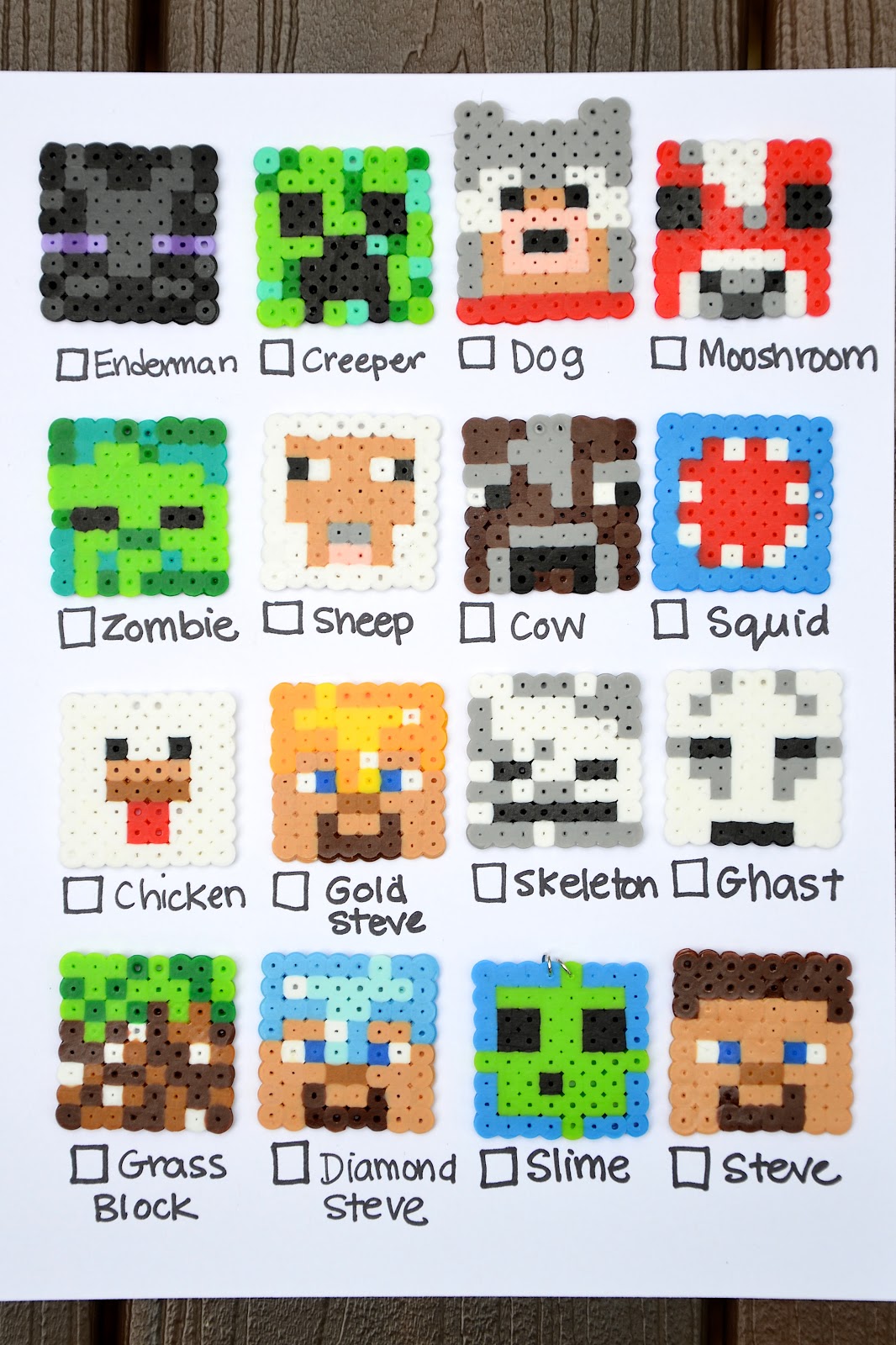 Minecraft Party Coloring Bookmarks
