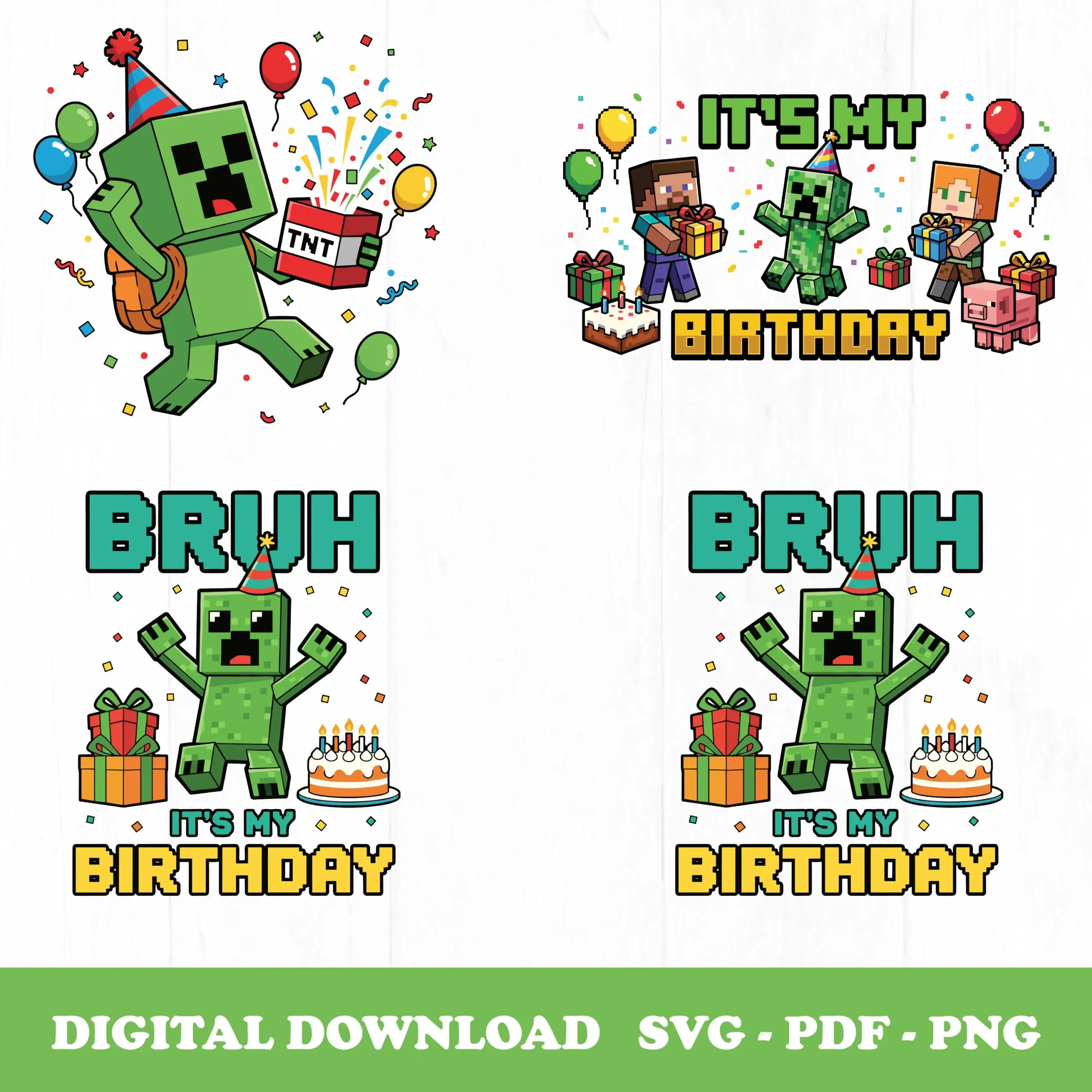 Minecrafter Birthday Cards