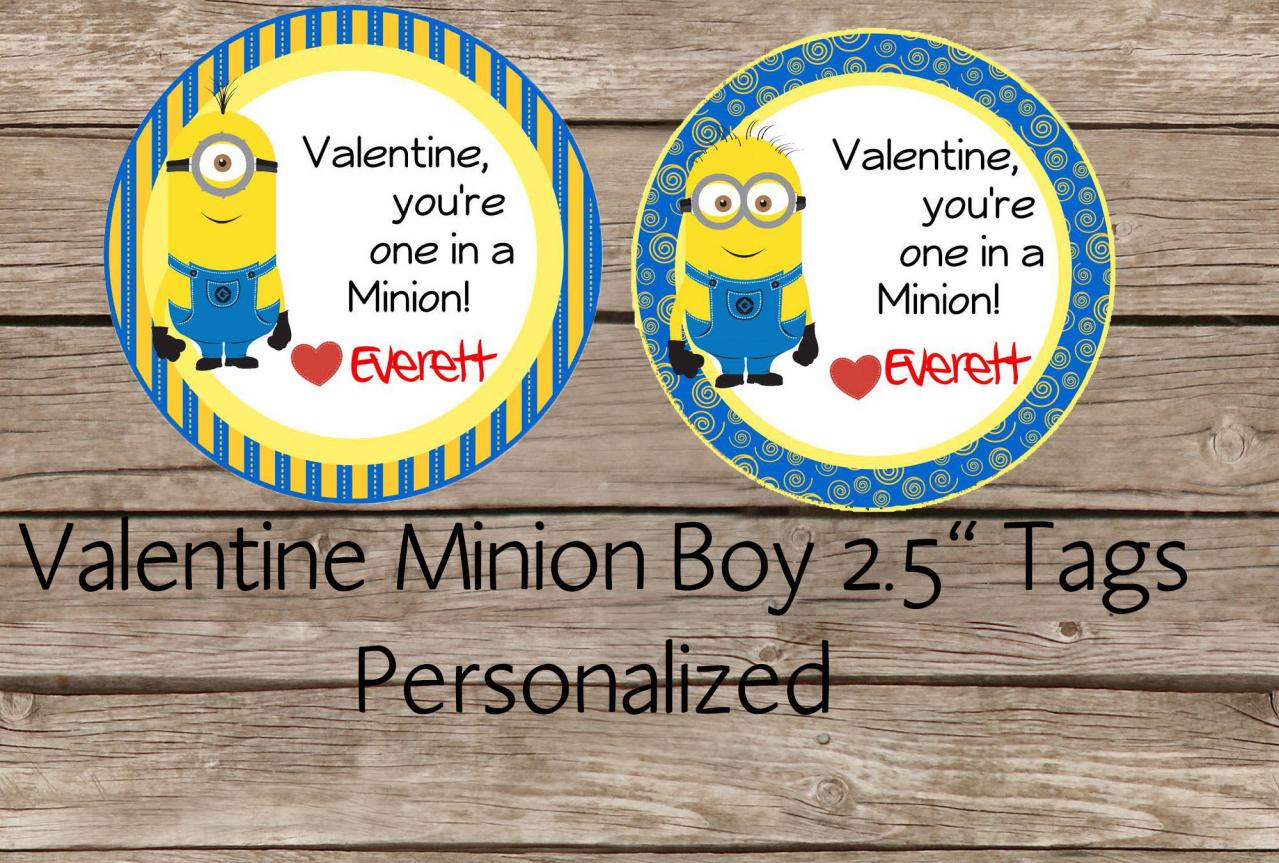 valentine your one in a minion printable