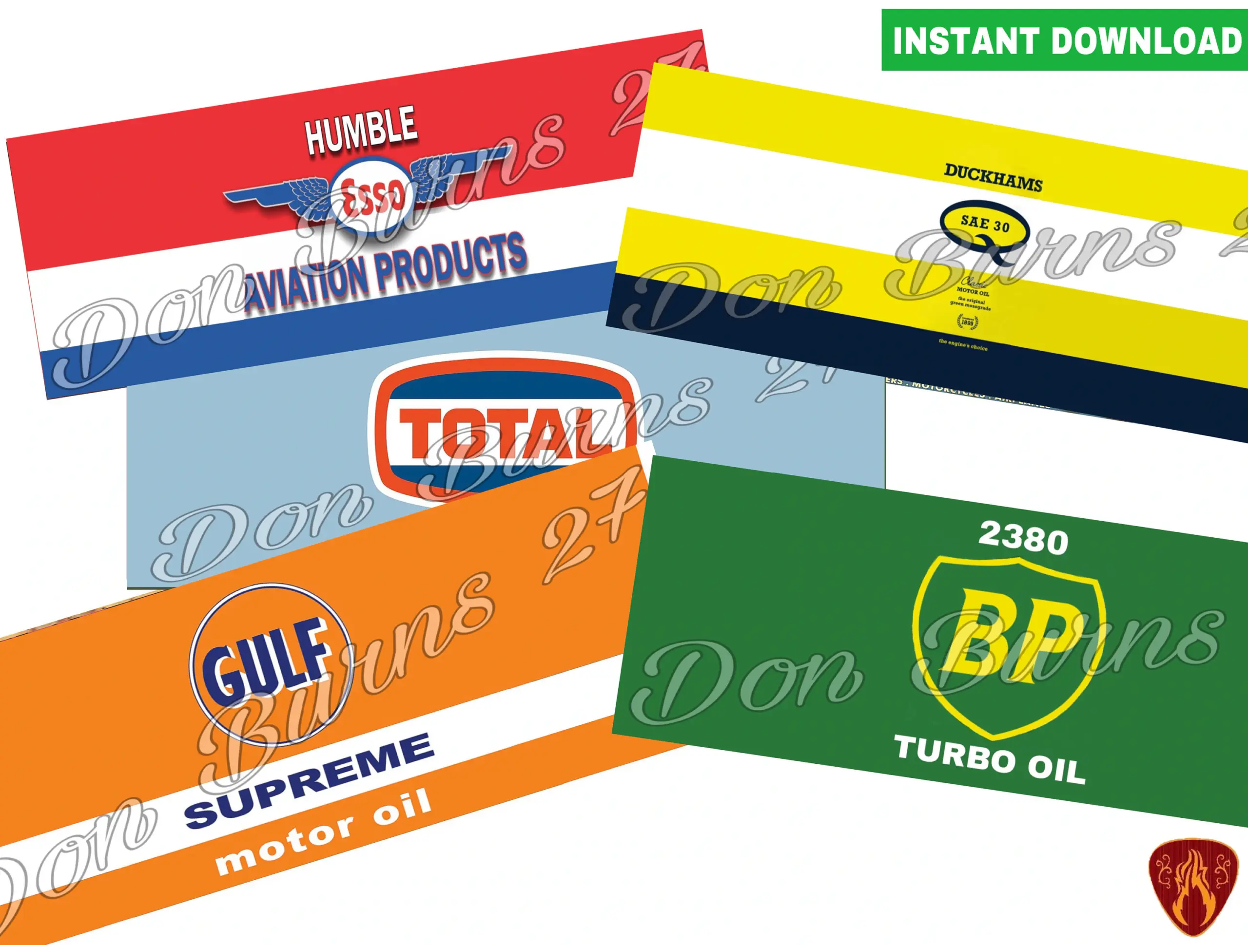 Motor Oil Labels Printable Instant