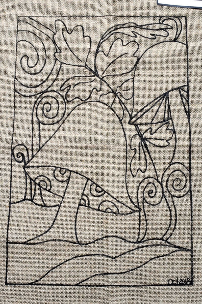 Mushrooms Rug Hooking Pattern On Linen Deanne Fitzpatrick 07 23 21