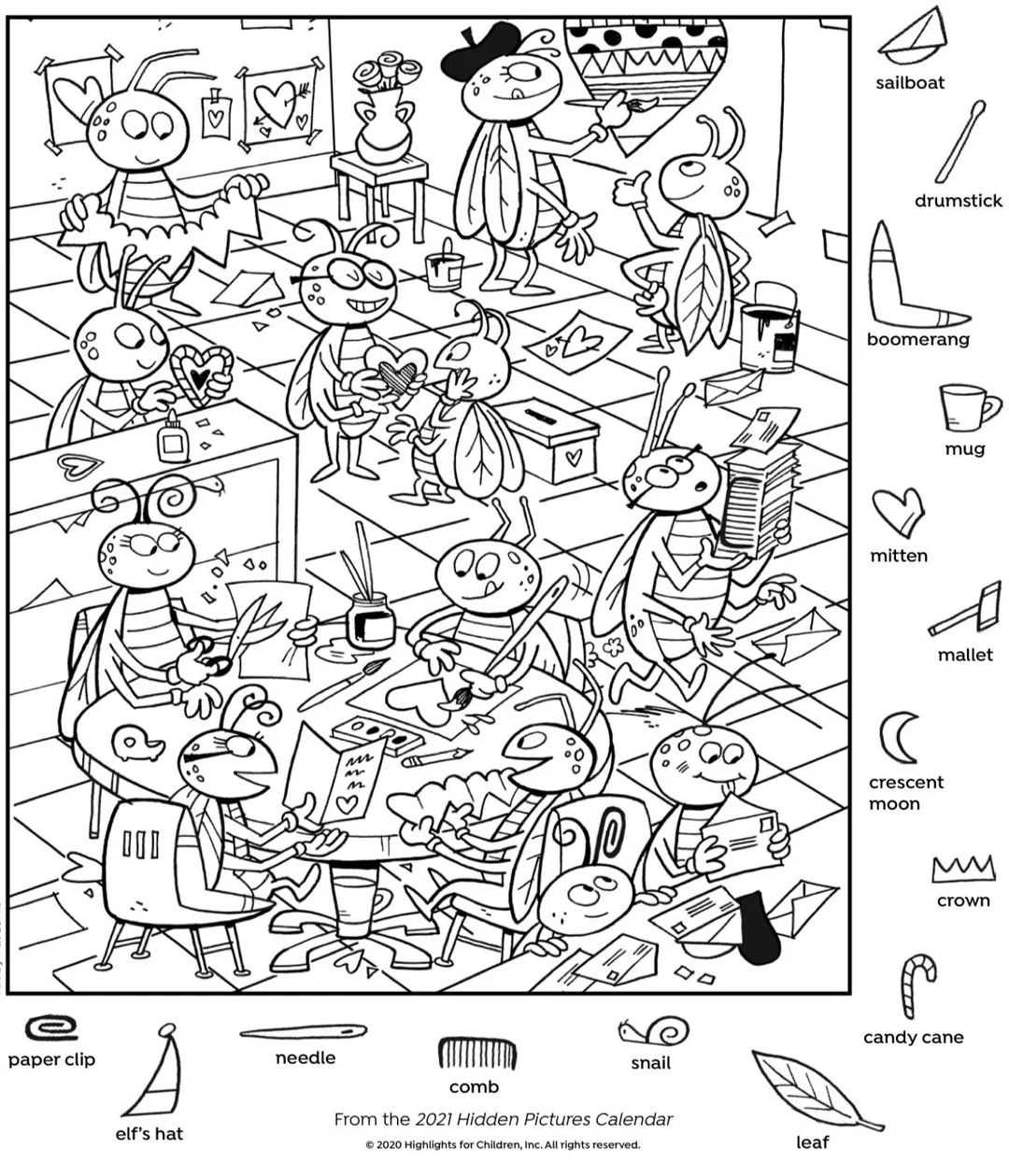 free printable hidden pictures for adults with answers