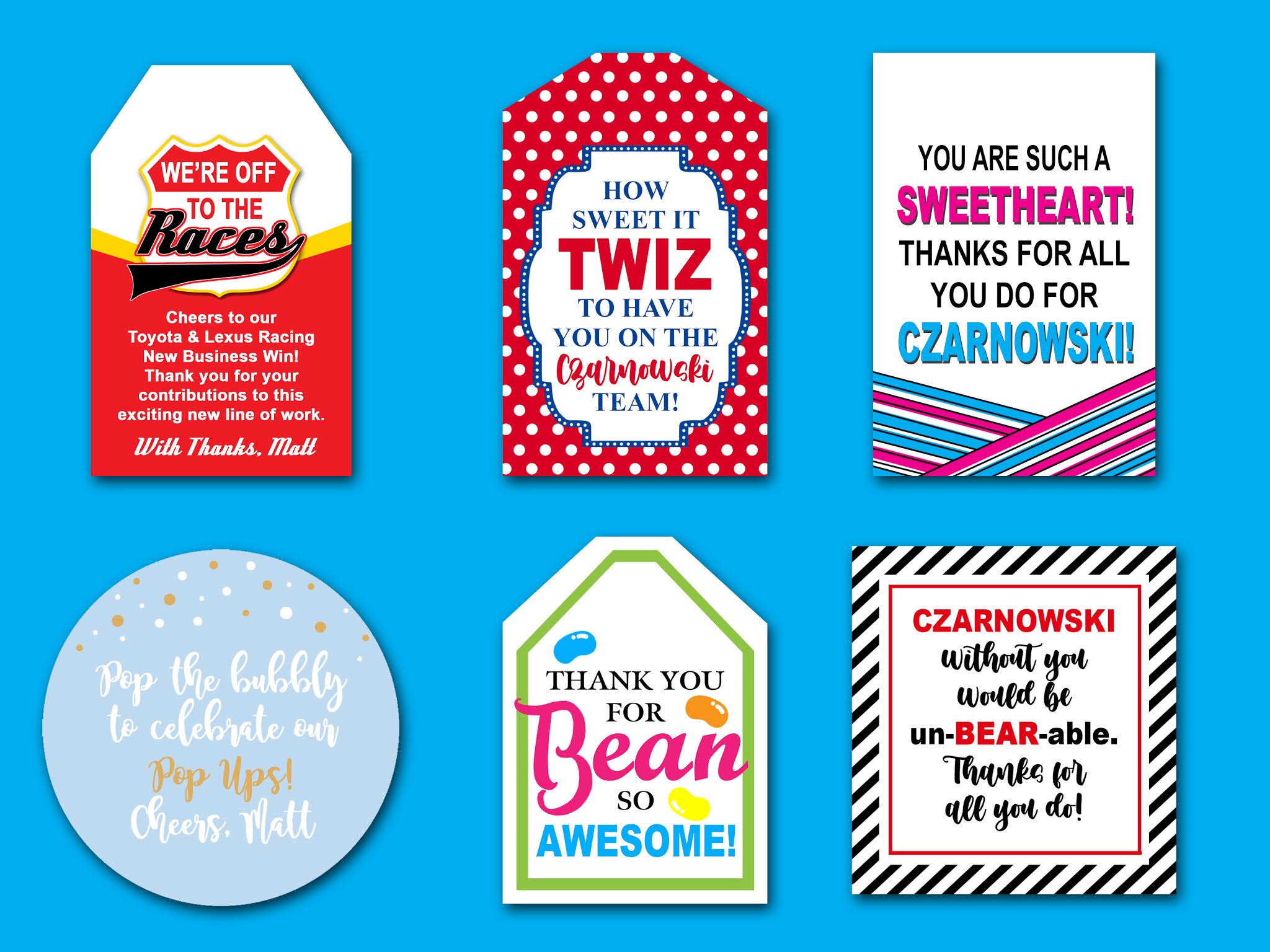 New Employee Appreciation Tags Jelly