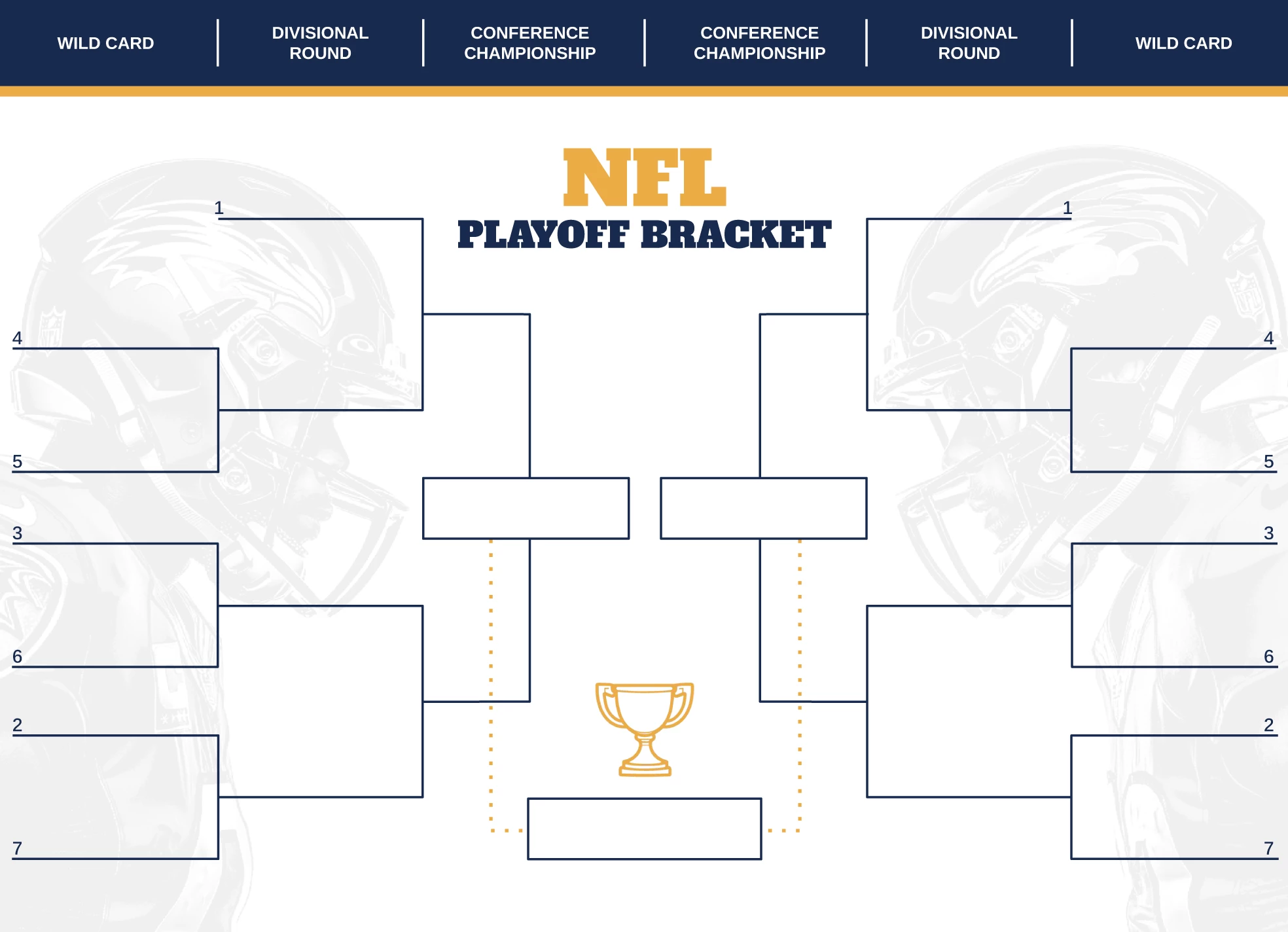 Nfl Playoff Bracket Free Google Docs Template