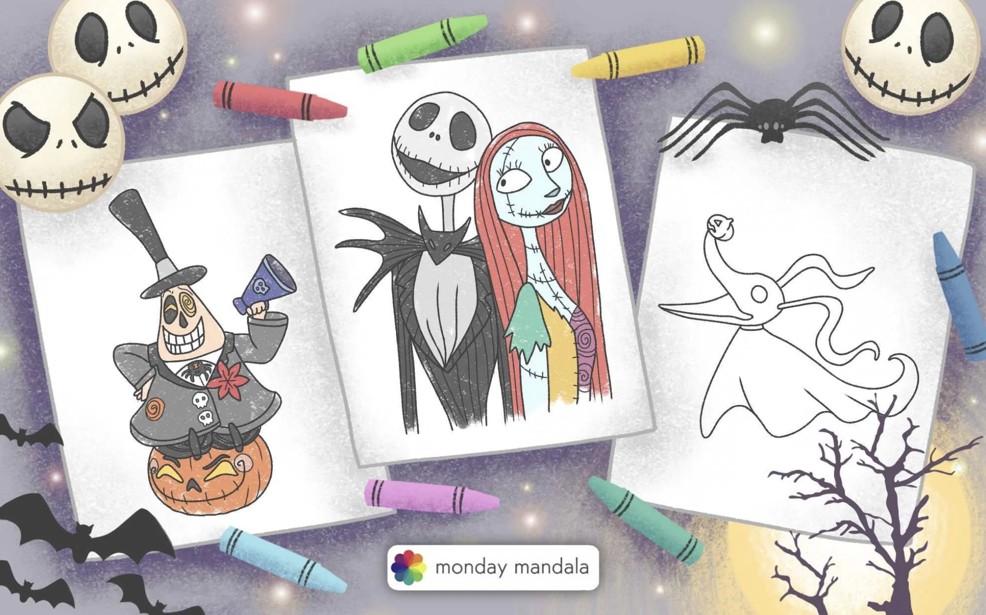 free nightmare before christmas scrapbook paper printable
