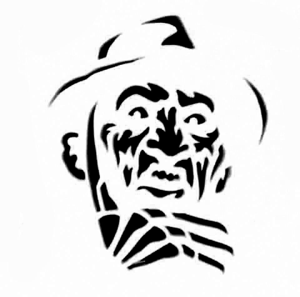 Nightmare On Elm Street Freddy Pumpkin Stencil