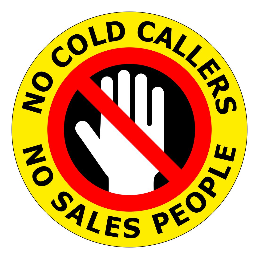 No Cold Callers Sign