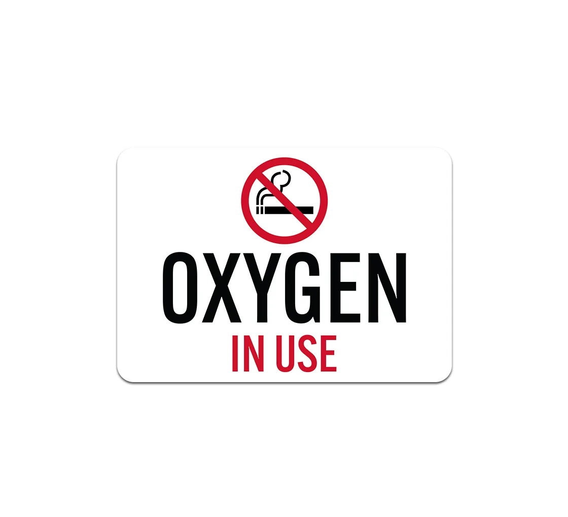 No Smoking Oxygen In Use Plastic Sign No Smoking Oxygen In Use Plastic Sign