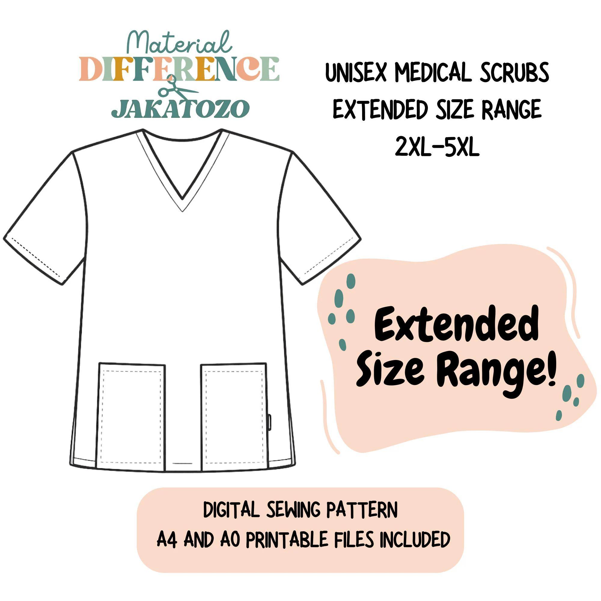 Nurse Scrub Top Sewing Pattern