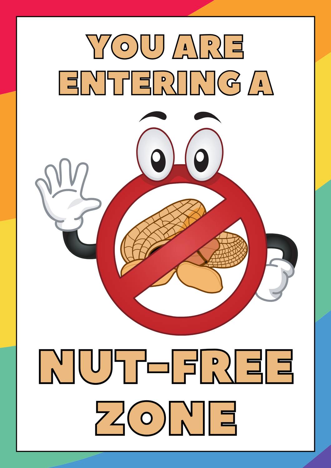 nut free zone printable