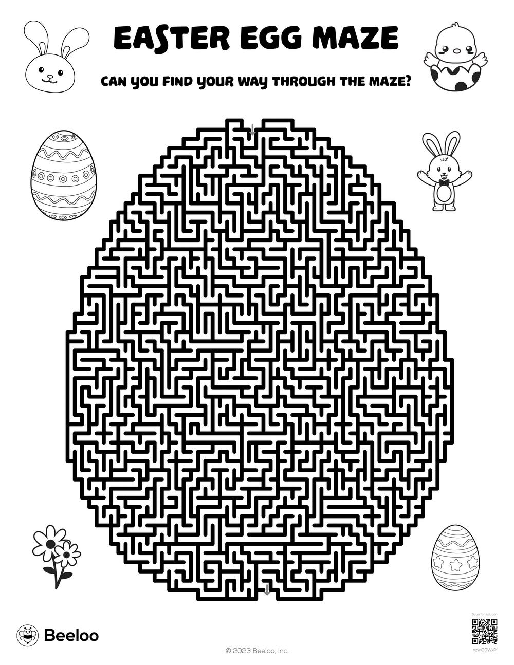 easter printable mazes