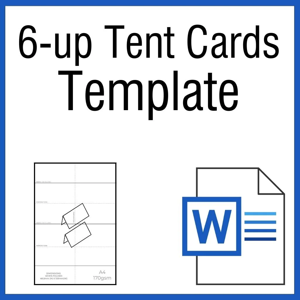 Officegear Tent6 Cards 6 Up Printable Template