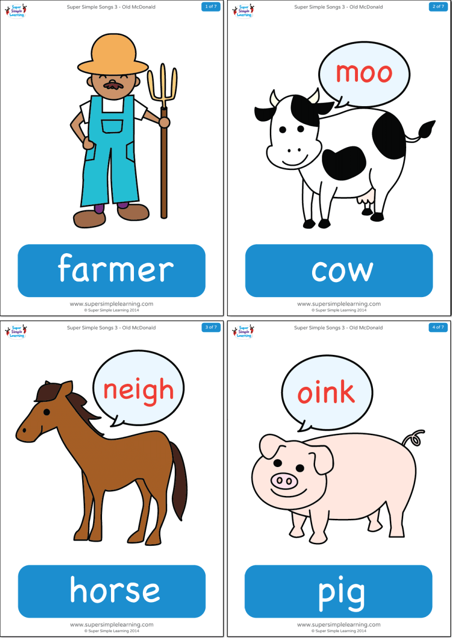 Old Mcdonald Flashcards