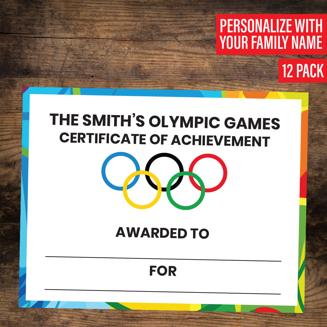free printable olympic certificates