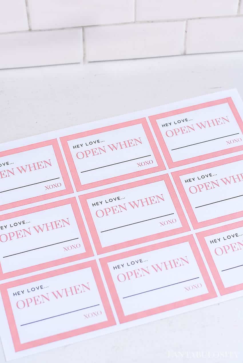 Open When Letters Ideas
