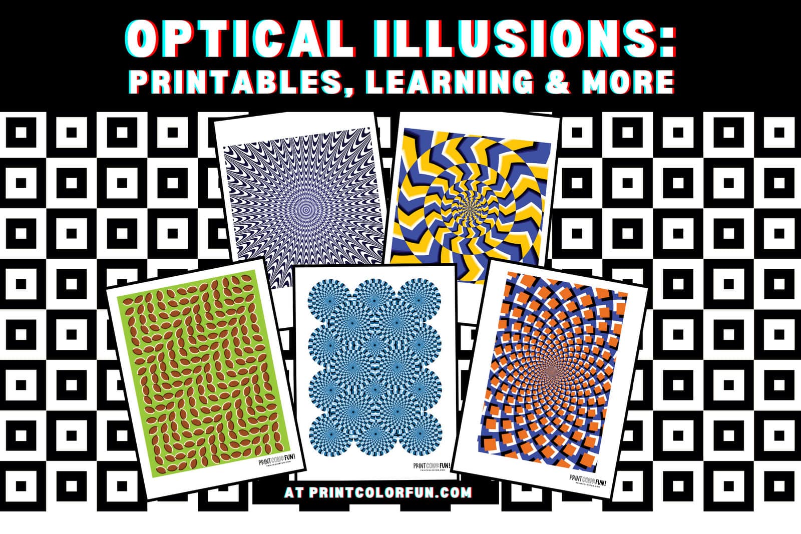Optical Illusion Drawings Printables Learning