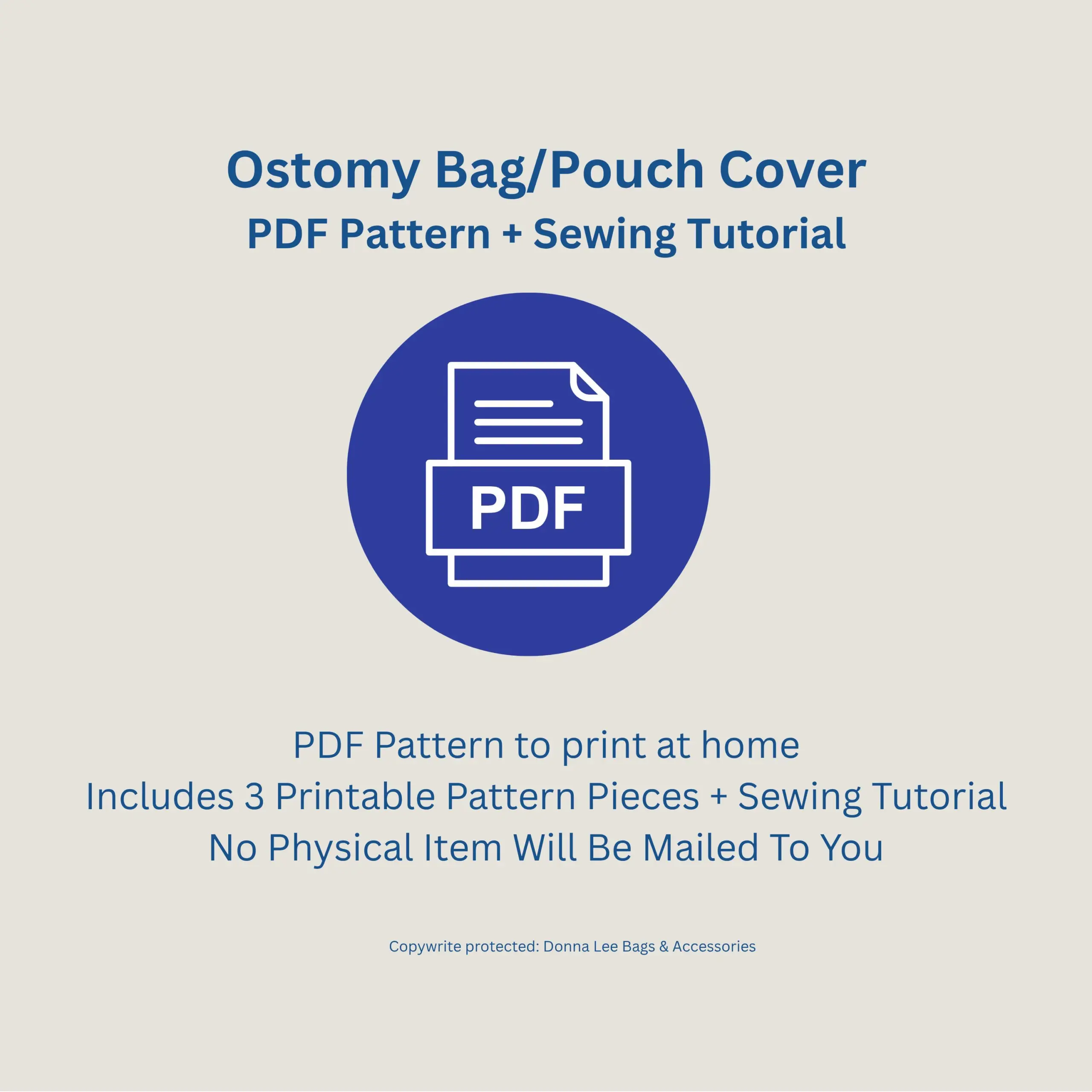 printable ostomy bag cover pattern