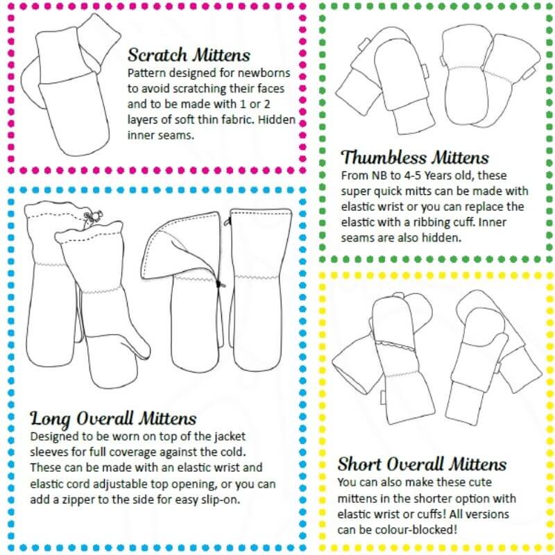 Overall Mittens Small Sizes Menta Sewing Patterns Overall Mittens Small Sizes Menta Sewing Patterns