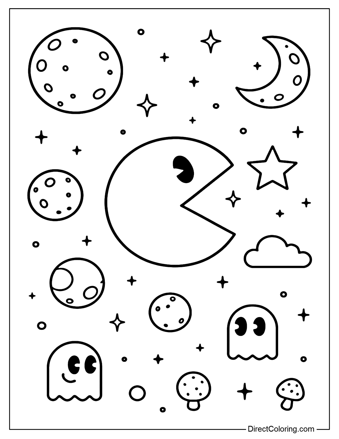 Pac Man Coloring Pages