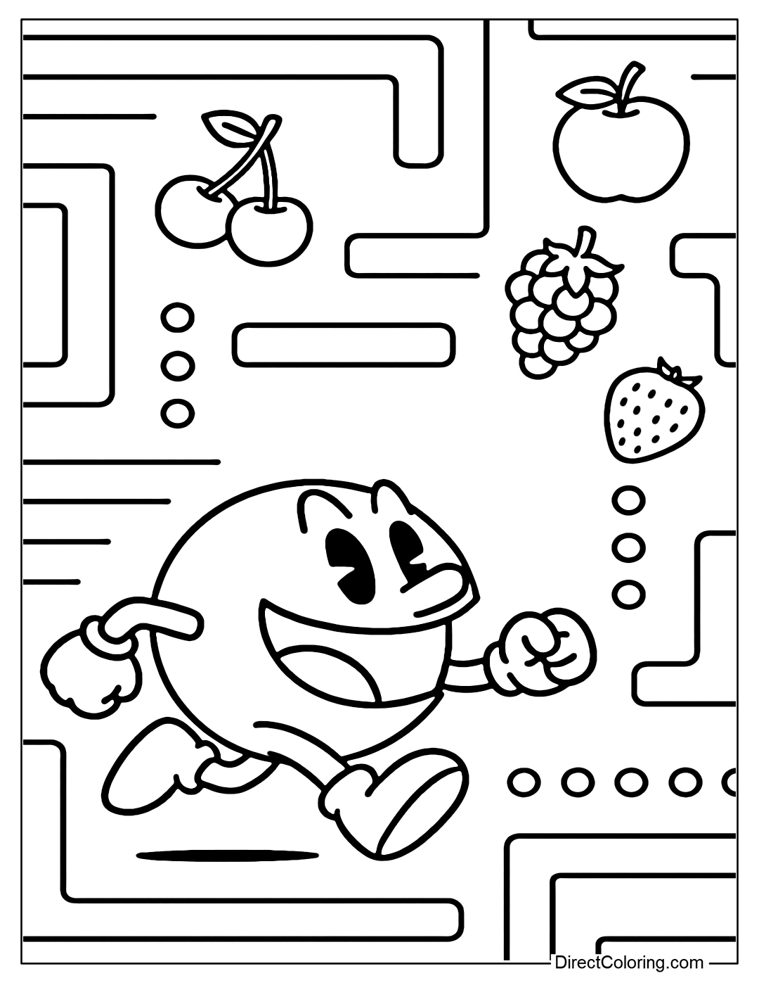 Pac Man Coloring Pages
